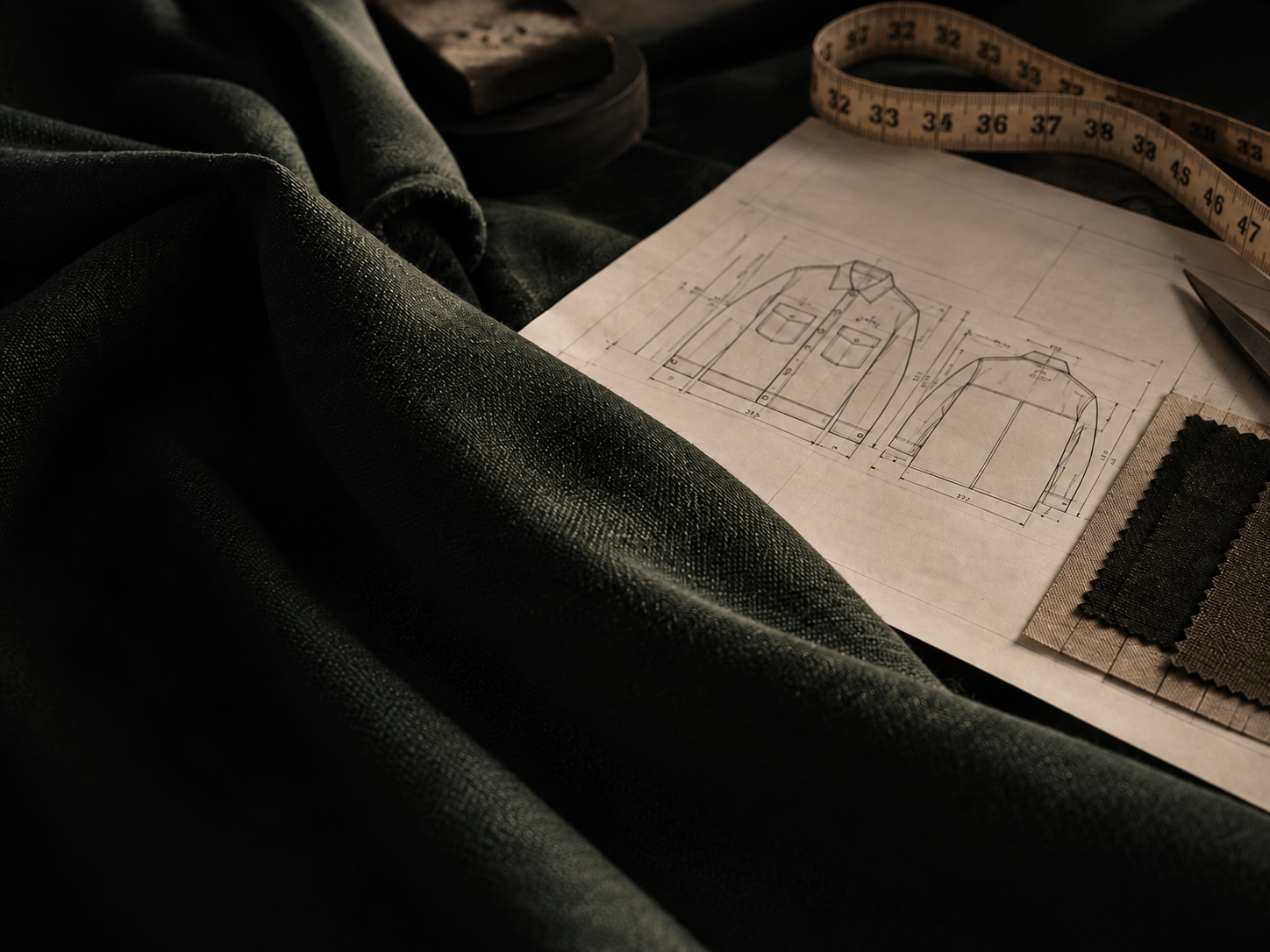 Fashion product development in a garment studio